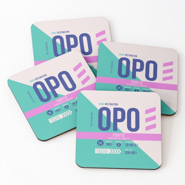 Item preview, Porto (OPO) Airport Code Baggage Tag designed and sold by SLAG-Creative.