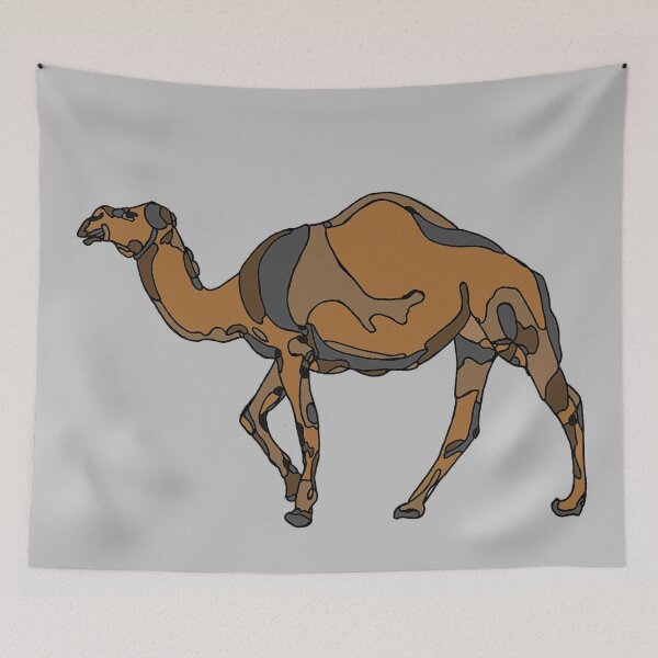 Item preview, minimalistic brown desert dromedary camel illustration designed and sold by The Red Shop.
