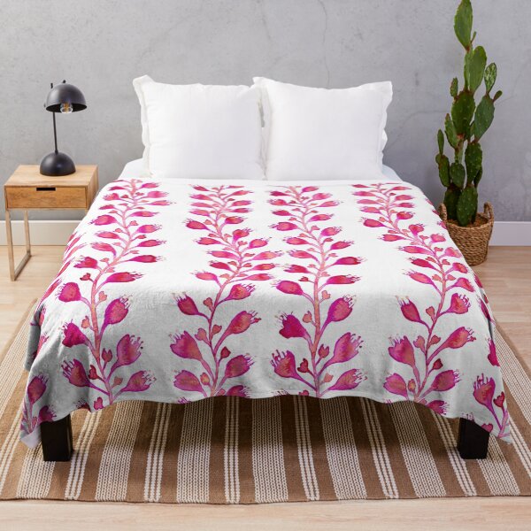 Item preview, Pink trailing floral pattern in watercolor designed and sold by Egle Kristensen.