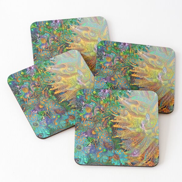Item preview, Deepdream floral fractalize space abstraction designed and sold by blackhalt.