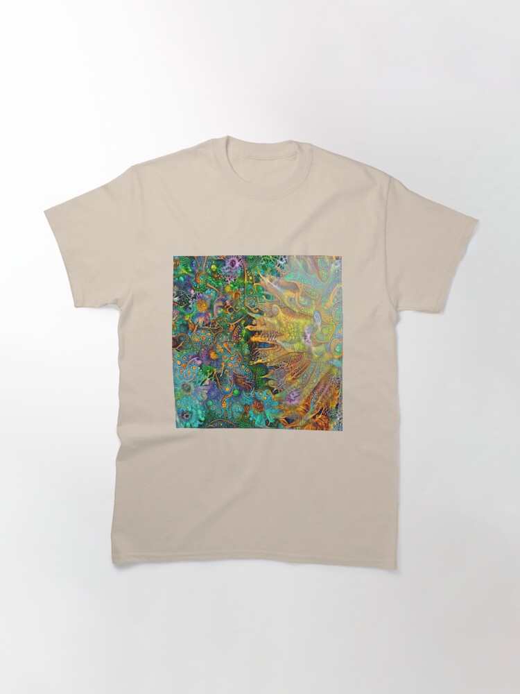Alternate view of Deepdream floral fractalize space abstraction Classic T-Shirt