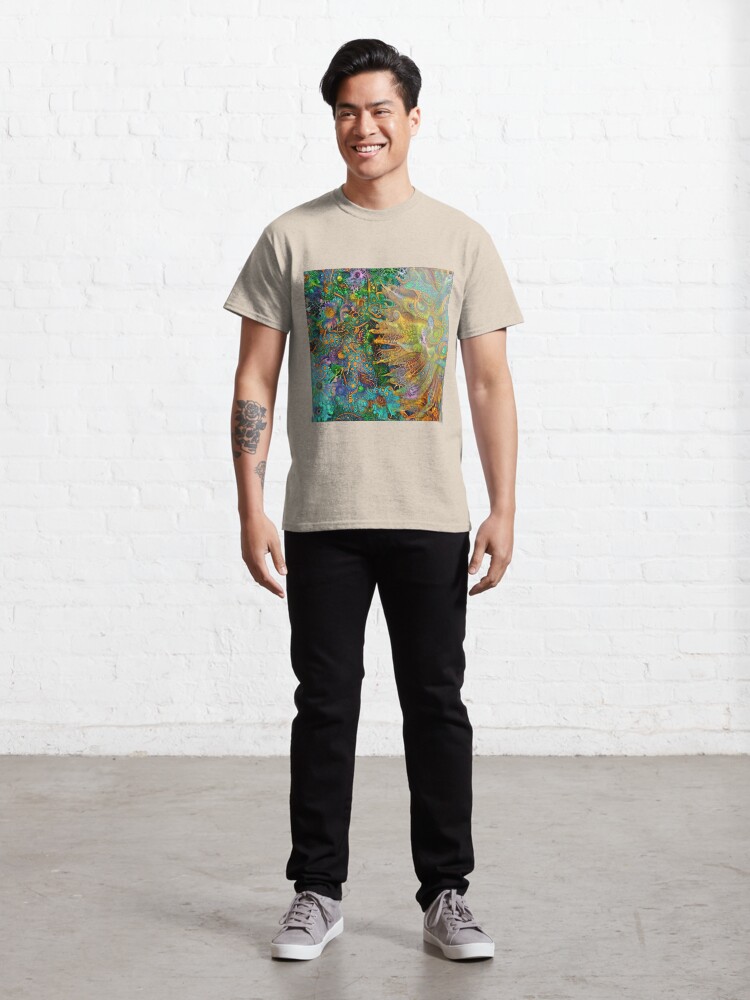 Alternate view of Deepdream floral fractalize space abstraction Classic T-Shirt