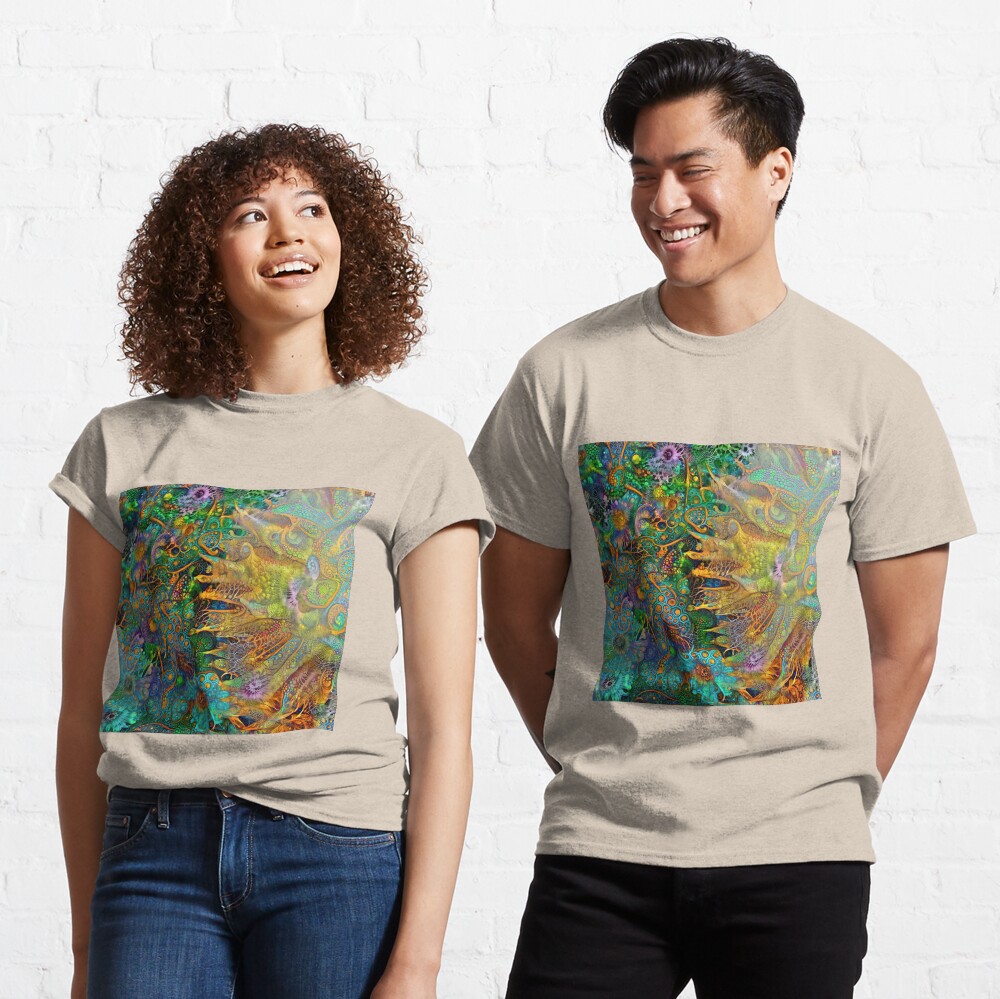 Deepdream floral fractalize space abstraction Classic T-Shirt