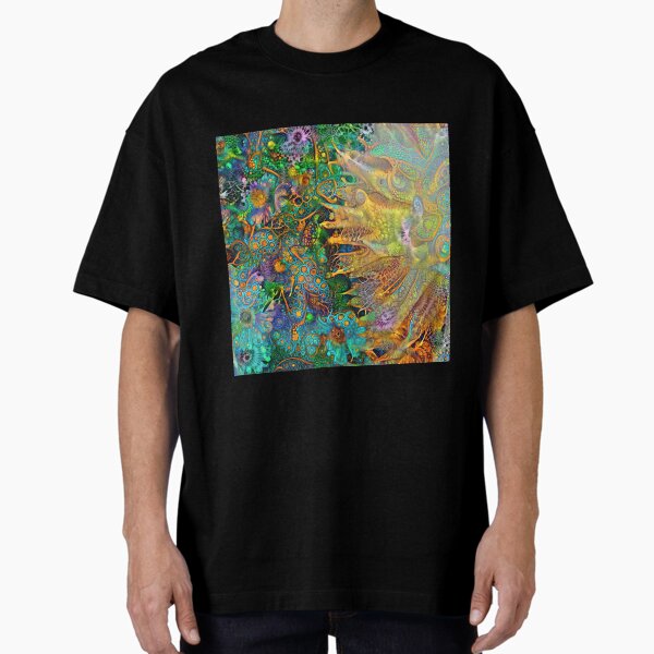 Deepdream floral fractalize space abstraction Oversized T-Shirt