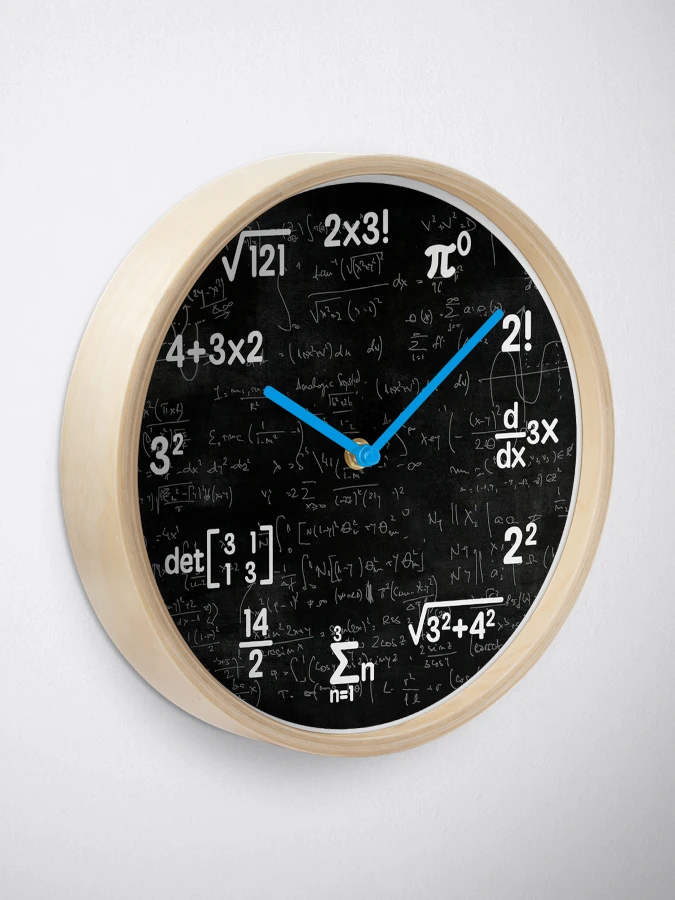 As Calculus Goes to Infinity... Wall Clock by Artsy Ally V. | Society6