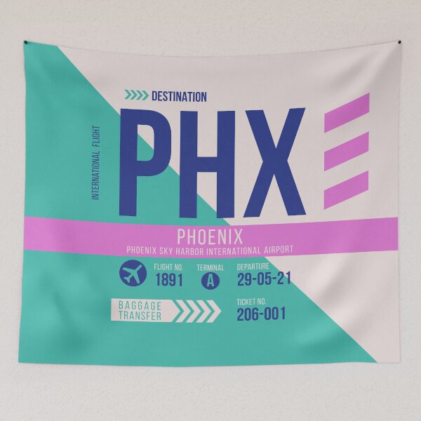 Artikelvorschau, Phoenix (PHX) Flughafencode Gepäckanhänger entworfen und verkauft von SLAG-Creative.