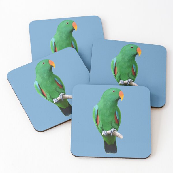 Item preview, Male Eclectus Digital Parrot Painting  designed and sold by Zurickdesigns.