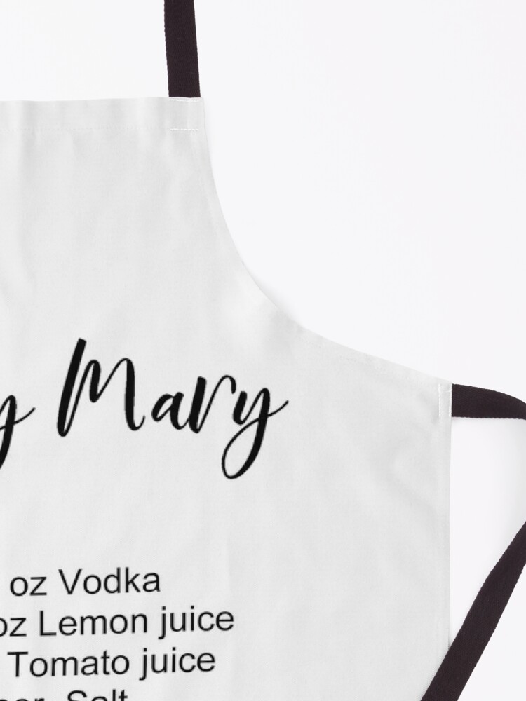 Alternate view of Bloody Mary Recipe Watercolor Cocktail  Apron