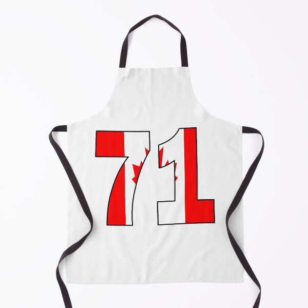 Item preview, Number 71 with Canadian flag on the background designed and sold by AllShirts21.