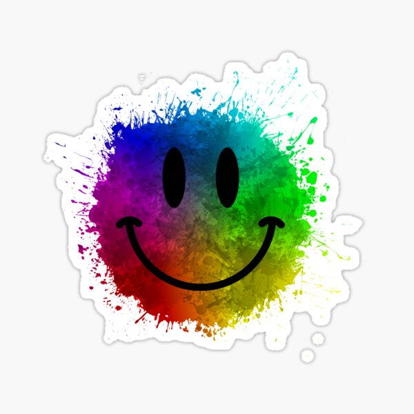 Sticker Happy smiley face 