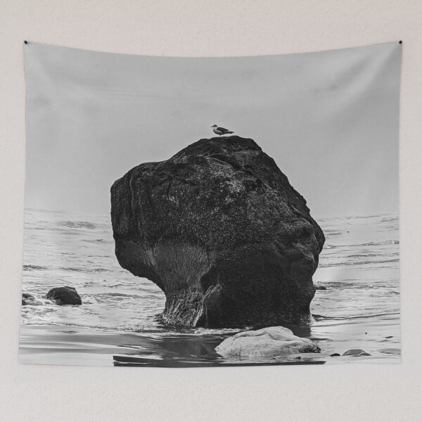Item preview, Seagull on a Rock ( black and white edit) designed and sold by Grace Feucht.