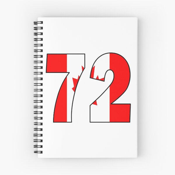 Item preview, Number 72 with Canadian flag on the background designed and sold by AllShirts21.