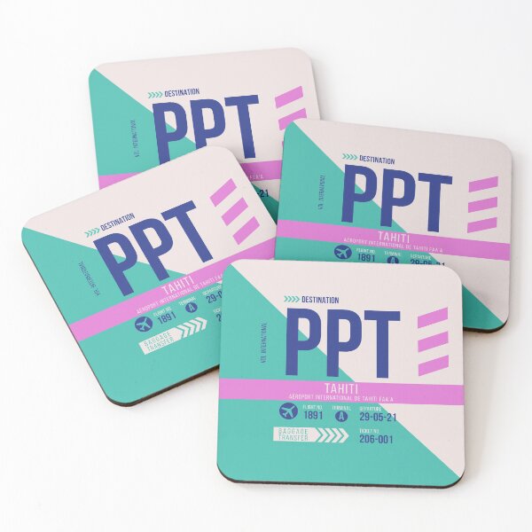 Item preview, Tahiti (PPT) Airport Code Baggage Tag designed and sold by SLAG-Creative.