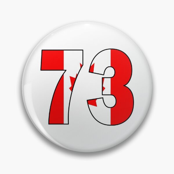 Item preview, Number 73 with Canadian flag on the background designed and sold by AllShirts21.