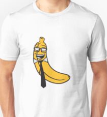 nerd geek smart horn glasses hipster tie comic cartoon banana Unisex T-Shirt
