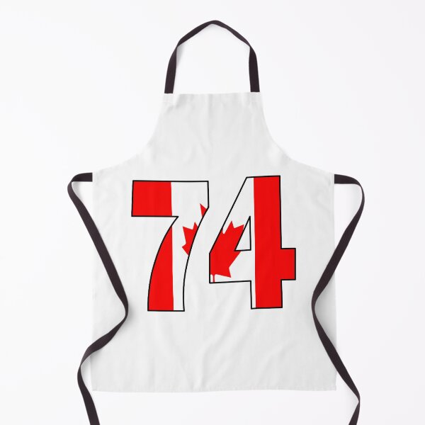 Item preview, Number 74 with Canadian flag on the background designed and sold by AllShirts21.