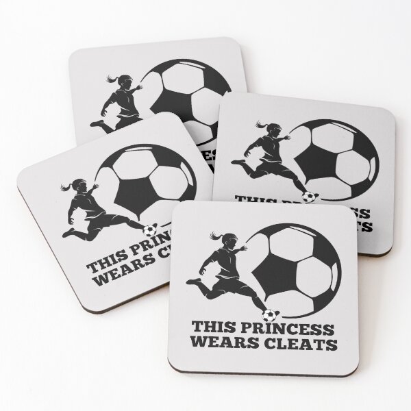 Item preview, Female soccer player kicking girl silhouette / this princess wears cleats designed and sold by portrait4you.