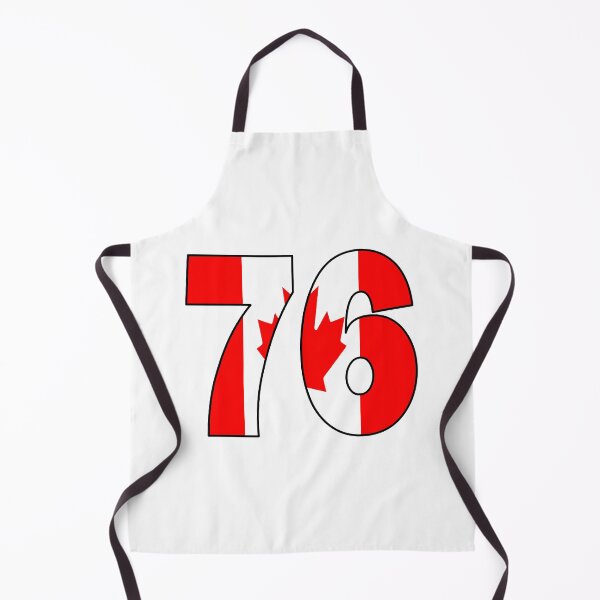 Item preview, Number 76 with Canadian flag on the background designed and sold by AllShirts21.