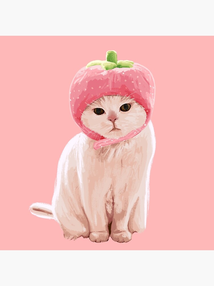 "Strawberry Cat" Poster for Sale by AwatArt Redbubble