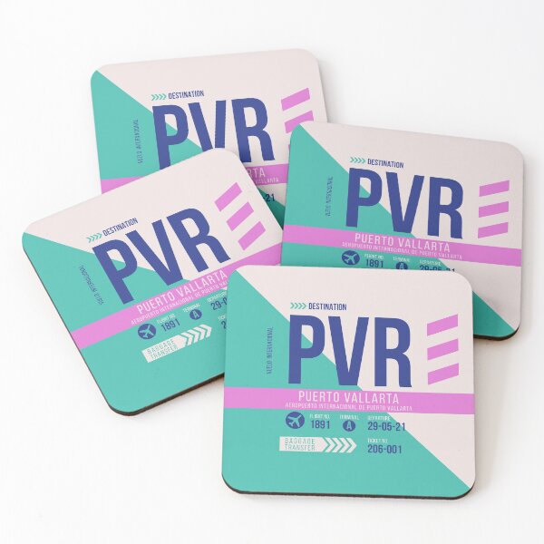 Item preview, Puerto Vallarta (PVR) Airport Code Baggage Tag designed and sold by SLAG-Creative.