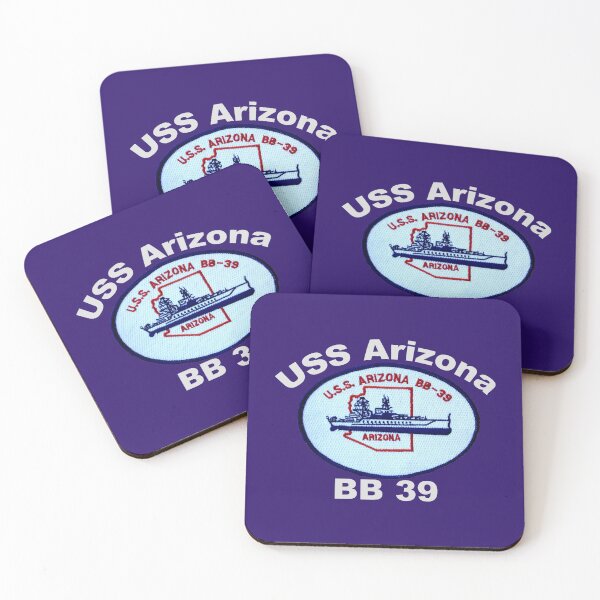 Item preview, USS Arizona (BB-39) Crest for Dark Backgrounds designed and sold by Nikki SpaceStuffPlus.