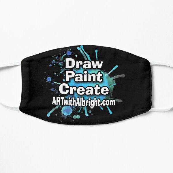 Draw. Paint. Create. Logo for ARTwithAlbright.com Flat Mask