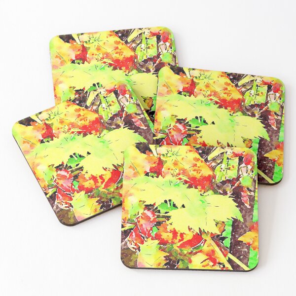 Item preview, Hortus Conclusus: yellow and red vine leaves designed and sold by Giuseppe Cocco.