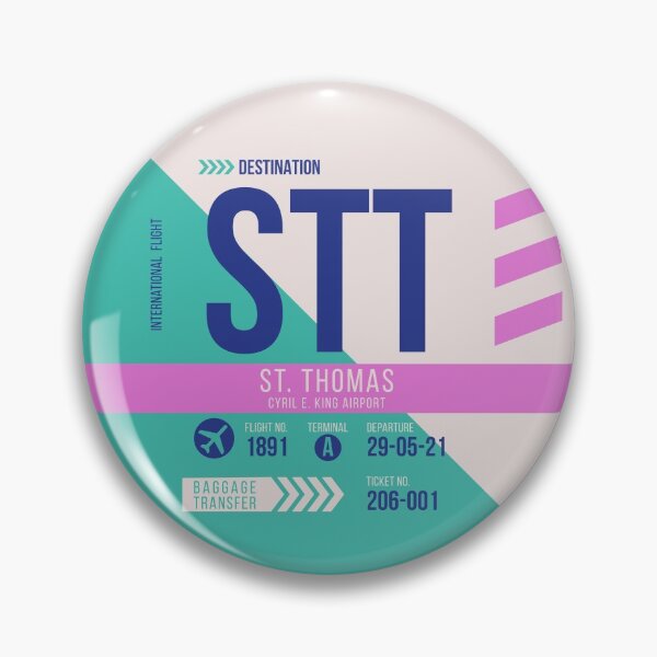 Item preview, St. Thomas (STT) Airport Code Baggage Tag designed and sold by SLAG-Creative.