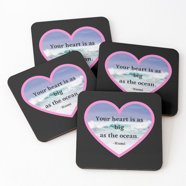 Item preview, Your Heart Is As Big As The Ocean Rumi Inspiring Love Quote designed and sold by StudioTina.