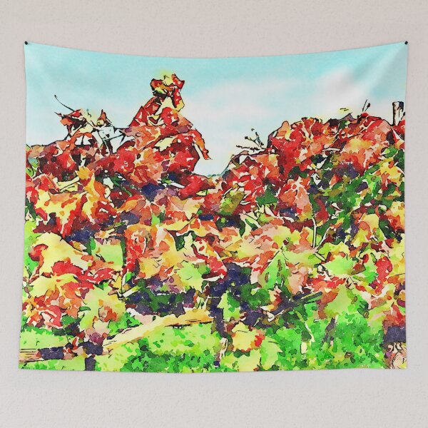Item preview, Hortus Conclusus: yellow and red vine leaves designed and sold by Giuseppe Cocco.