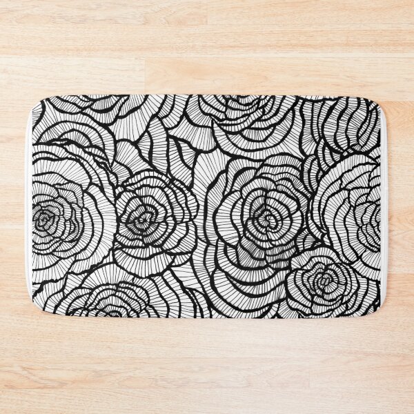 Item preview, Optical illusion ink roses designed and sold by Kassia J Markowska.