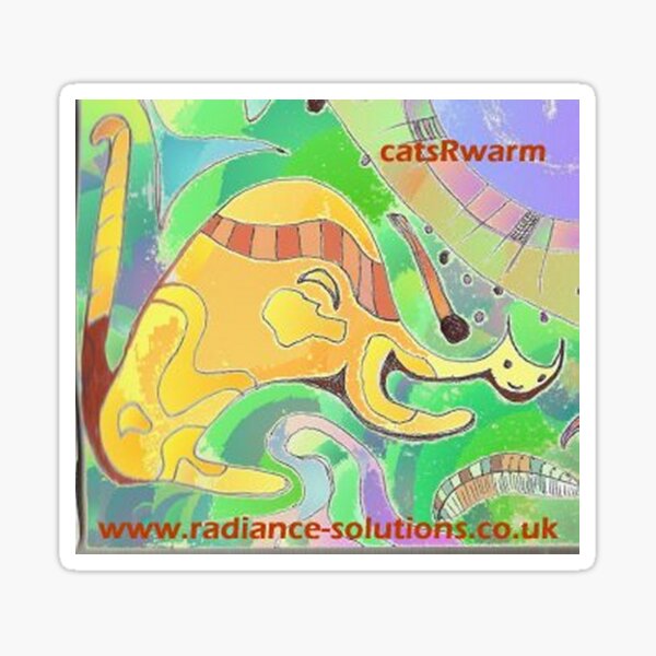 catsRwarm abstract art design Sticker