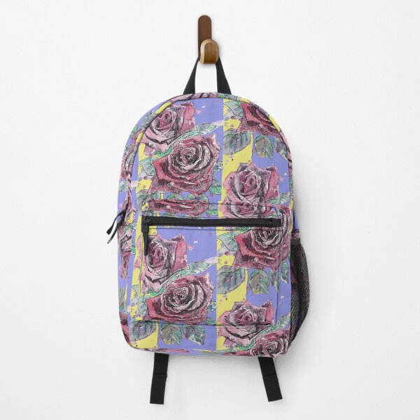Item preview, Red Rose Watercolor Painting on Lavender and Yellow designed and sold by Sarah Rajkotwala.