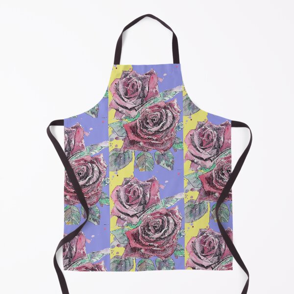 Item preview, Red Rose Watercolor Painting on Lavender and Yellow designed and sold by Sarah Rajkotwala.