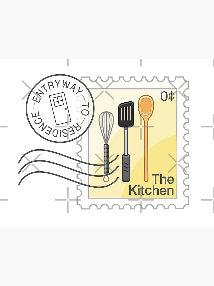 Discover The Kitchen - Postmarked Commemorative Lockdown Stamp Premium Matte Vertical Poster