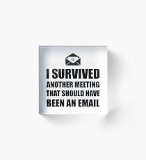 Meeting Email Acrylic Block