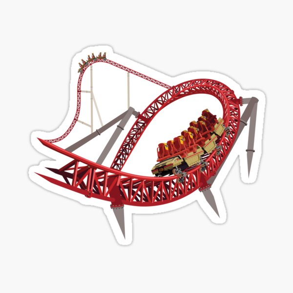Maverick Rollercoaster Design Sticker