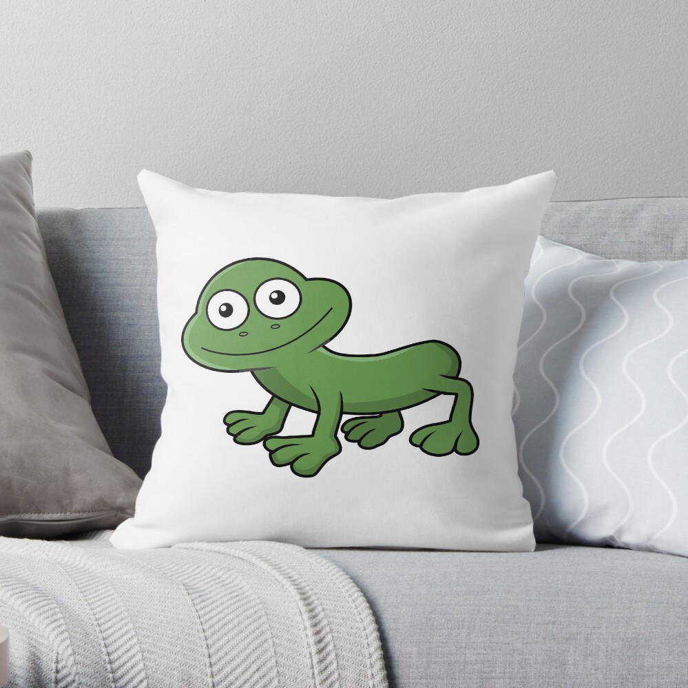 Sausage Frog Throw Pillow