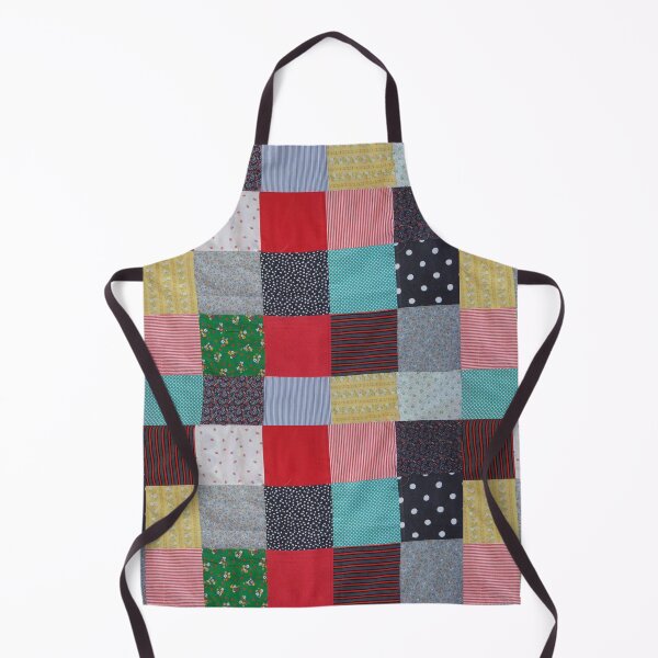 Item preview, unique and quirky vintage fabric colorful cottagecore patchwork  designed and sold by pollywolly.