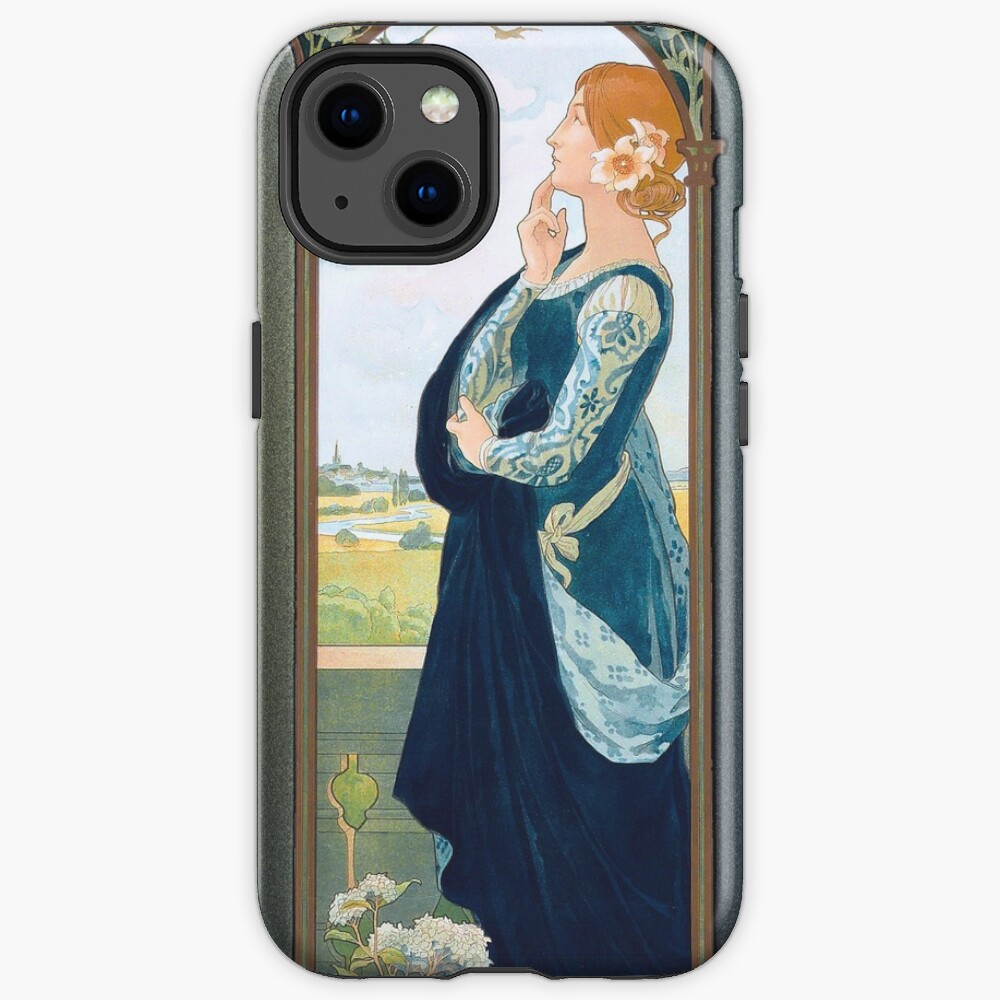 The Swallows of Remembrance by Élisabeth Sonrel Old Masters Art Nouveau Reproduction iPhone Case