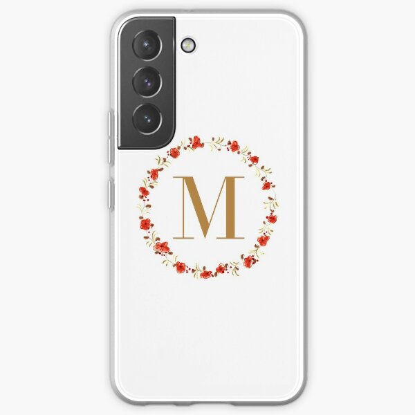 Monogram Style Cellphone Back Cover Case for iPhone Samsung