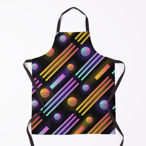 Item preview, Futuristic seamless pattern with colored circles and diagonal lines designed and sold by bestoffers.