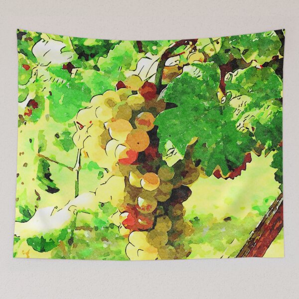 Item preview, Hortus Conclusus: bunch of white grapes among the leaves designed and sold by Giuseppe Cocco.