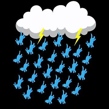 Artwork thumbnail, DARK RAIN CLOUD RAINING CATS AND DOGS by Catinorbit