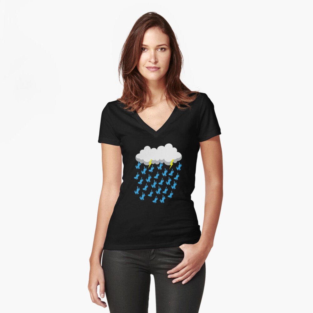 Item preview, Fitted V-Neck T-Shirt designed and sold by Catinorbit.