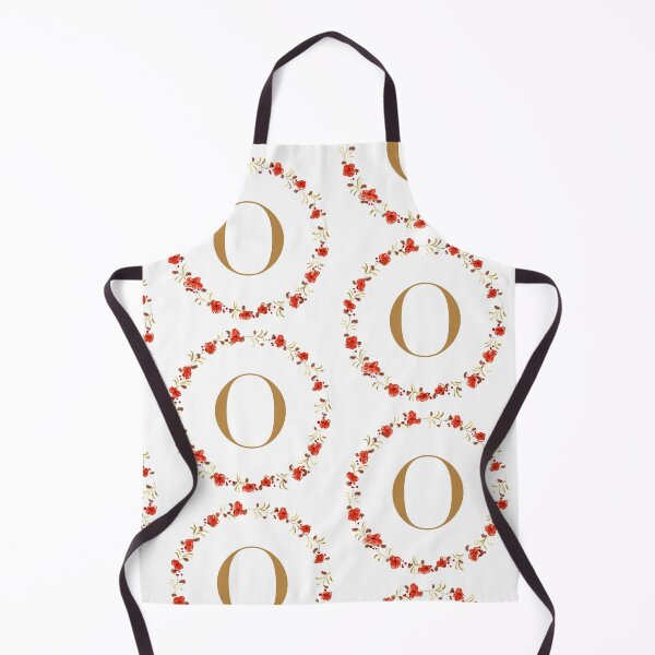 Item preview, Letter O monogram with red colored flowers and leaves designed and sold by Createlikeamom.