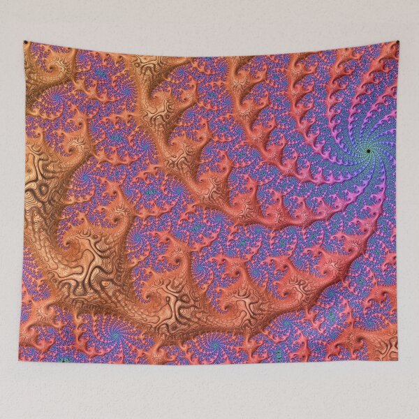 Item preview, Orange and blue abstract twist designed and sold by Manpreet Sokhi.
