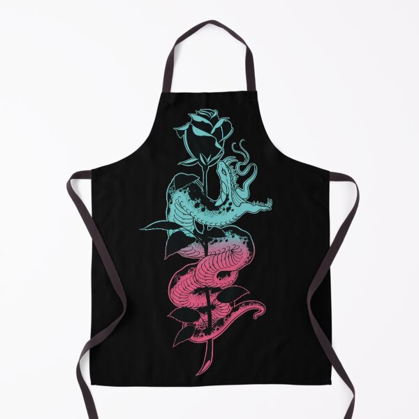 Item preview, Snake and Rose Teal/Pink Variant Tattoo design designed and sold by SevenRelics.