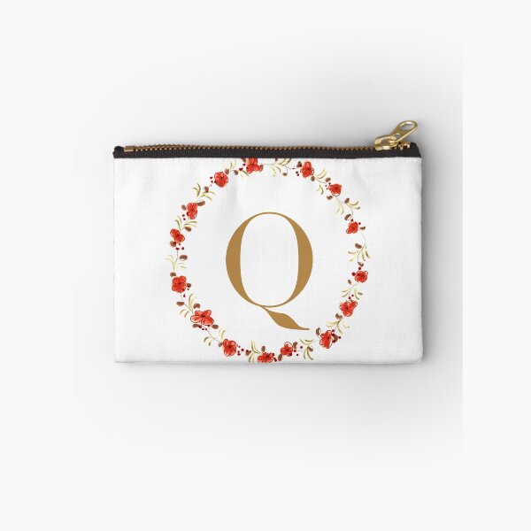 Artikelvorschau, Buchstabe Q Monogramm mit roten Blüten und Blättern entworfen und verkauft von Createlikeamom.