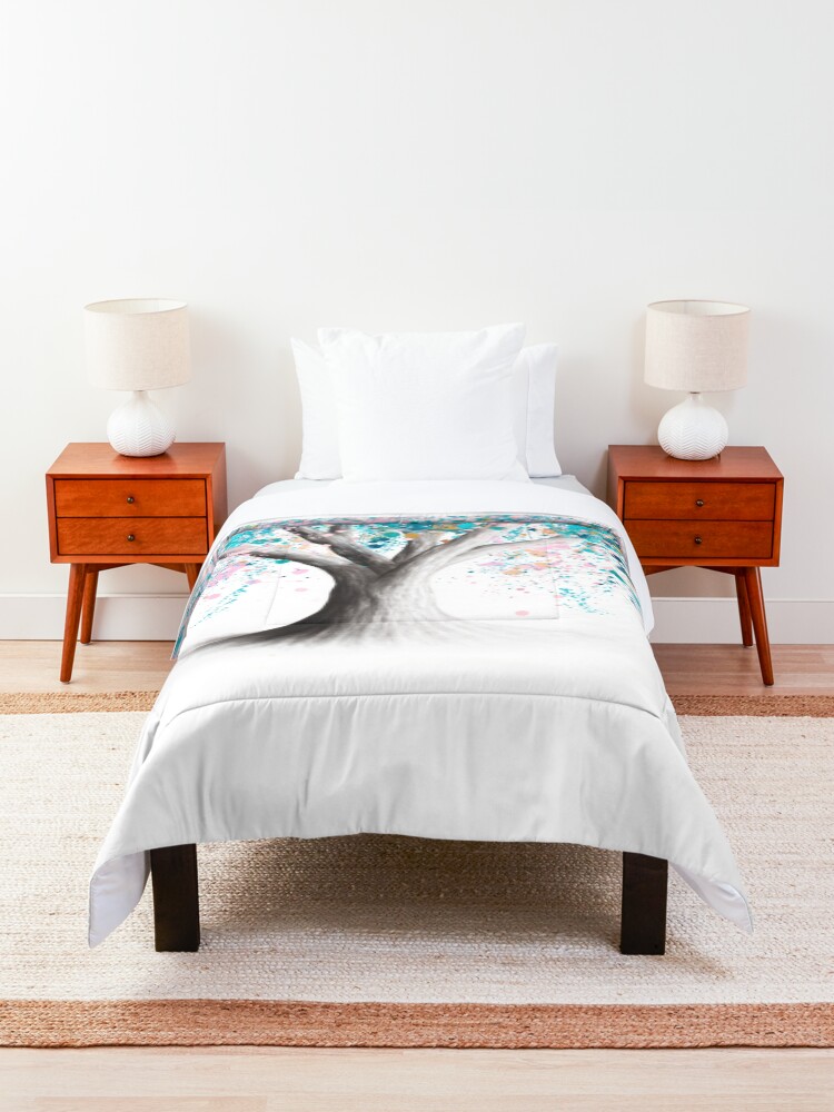 Alternate view of Turquoise Blossom Tree Comforter